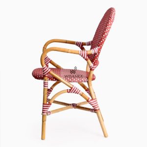 Clementine Bistro Chair sideview | Bistro Chair | Rattan Chair | Synthetic Rattan Chair | Synthetic Rattan Funiture | Rattan Furniture | Cirebon Rattan
