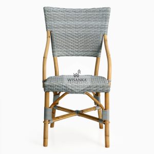 Sidney Dining Bistro Chair-front |Sidney bistro chair | Sidney rattan chair | Sidney rattan dining chair | Sidney rattan bistro chair | Sidney dining arm chair
