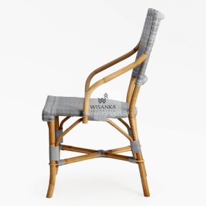 Sidney Dining Bistro Chair-side |Sidney bistro chair | Sidney rattan chair | Sidney rattan dining chair | Sidney rattan bistro chair | Sidney dining arm chair