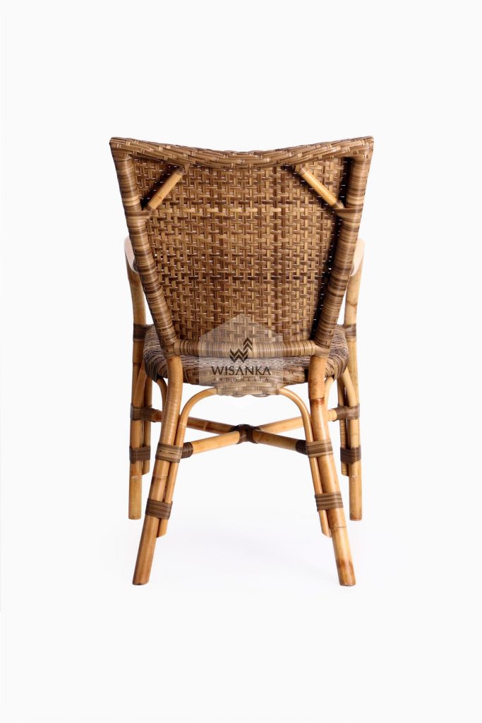 Lorraine Dining Bistro Chair-back | bistro chair | rattan chair | rattan dining chair | rattan bistro chair | dining arm chair