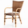 Lorraine Dining Bistro Chair-perspective | bistro chair | rattan chair | rattan dining chair | rattan bistro chair | dining arm chair
