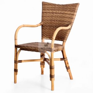 Lorraine Dining Bistro Chair-perspective | bistro chair | rattan chair | rattan dining chair | rattan bistro chair | dining arm chair
