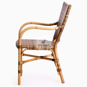 Lorraine Dining Bistro Chair-side| bistro chair | rattan chair | rattan dining chair | rattan bistro chair | dining arm chair