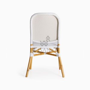 Ares Outdoor Wicker Bistro Chair rear