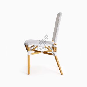 Ares Outdoor Wicker Bistro Chair side