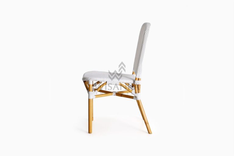 Ares Outdoor Wicker Bistro Chair side