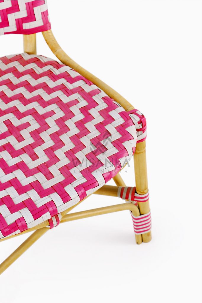 Carla Natural Rattan Dining Bistro Chair detail