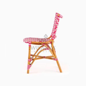 Carla Natural Rattan Dining Bistro Chair side