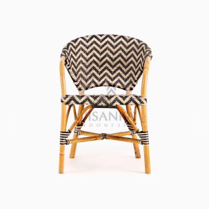 Dean Dining Arm Rattan Bistro Chair Front