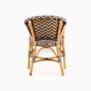 Dean Dining Arm Rattan Bistro Chair Rear