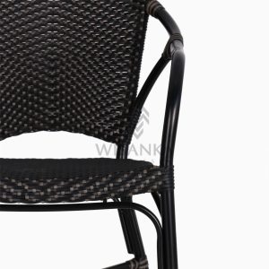 Edward Dining Arm Rattan Bistro Chair detail