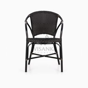 Edward Dining Arm Rattan Bistro Chair front