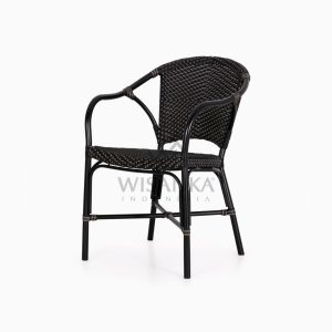 Edward Dining Arm Rattan Bistro Chair perspective