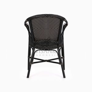 Edward Dining Arm Rattan Bistro Chair rear