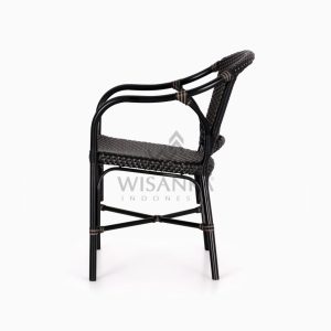 Edward Dining Arm Rattan Bistro Chair Side