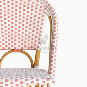 Farah Dining Arm Wicker Bistro Chair detail
