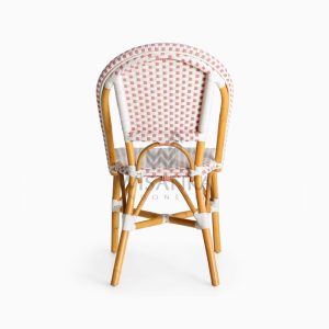 Farah Dining Arm Wicker Bistro Chair rear