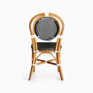 Iry Dining Arm Wicker Bistro Chair rear