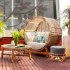 Orza Outdoor Rattan Daybed Set | Orza Rattan Garden Daybed | Orza Synthetic Rattan Daybed