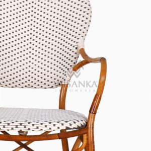 Tira Wicker White Bistro Chair detail