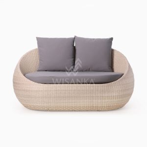 Carmo Wicker Occasional Chair 2 Seater front