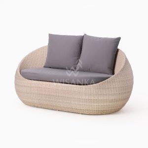 Carmo Wicker Occasional Chair 2 Seater perspective