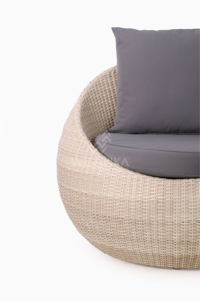 Carmo wicker occasional chair 1 Seater Detail 1