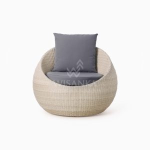 Carmo wicker occasional chair 1 Seater front