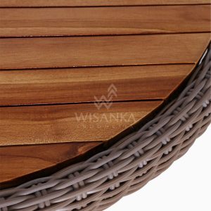 Flora Outdoor Wicker Dining Table detail