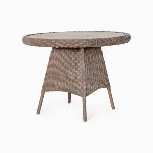 Flora Outdoor Wicker Dining Table perspective
