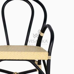 Viana Rattan Wicker Bistro Chair detail