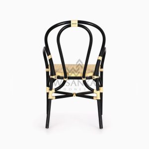 Viana Rattan Wicker Bistro Chair rear