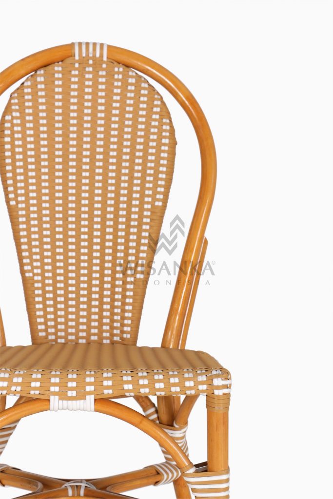 Vony Rattan Wicker Bistro Chair detail