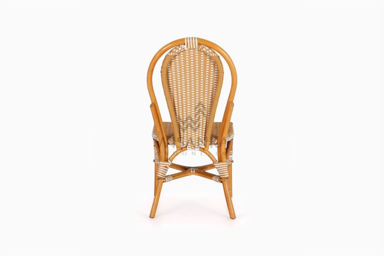 Vony Rattan Wicker Bistro Chair rear