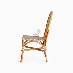 Vony Rattan Wicker Bistro Chair side