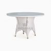 Frey Round outdoor wicker Dining Table perspective