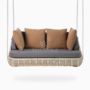 Huvan Wicker Swing Chair front