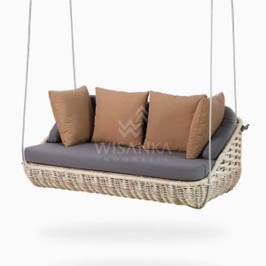 Huvan Wicker Swing Chair perspective
