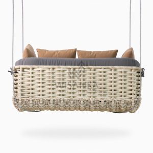Huvan Wicker Swing Chair rear