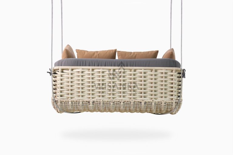Huvan Wicker Swing Chair rear