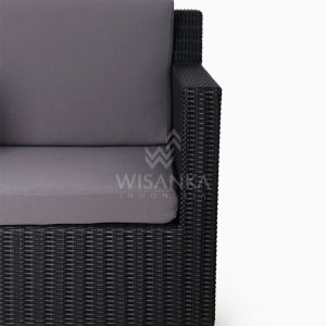 Maldive Outdoor Wicker Arm Chair 1 Seater Detail 1