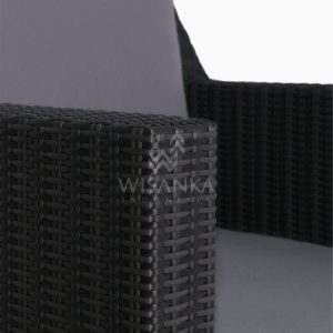 Maldive Outdoor Wicker Arm Chair 1 Seater Detail 2