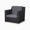 Maldive Outdoor Wicker Arm Chair 1 Seater perspective
