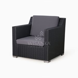 Maldive Outdoor Wicker Arm Chair 1 Seater perspective