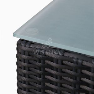 Maldive Wicker Outdoor Rattan Coffee Table with Glass Detail 2