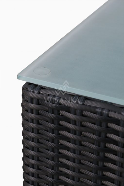 Maldive Wicker Outdoor Rattan Coffee Table with Glass Outdoor Furniture