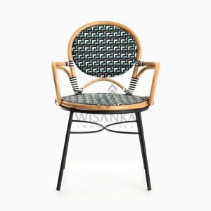 Aira Bistro Chair, Wicker Rattan Chair front