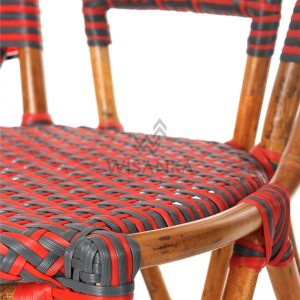 Clady Rattan Dining Bistro Chair Detail 2
