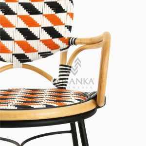 Kiku Rattan Outdoor Bistro Chair Detail 1