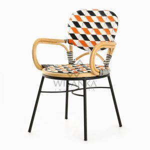 Kiku Rattan Outdoor Bistro Chair perspective